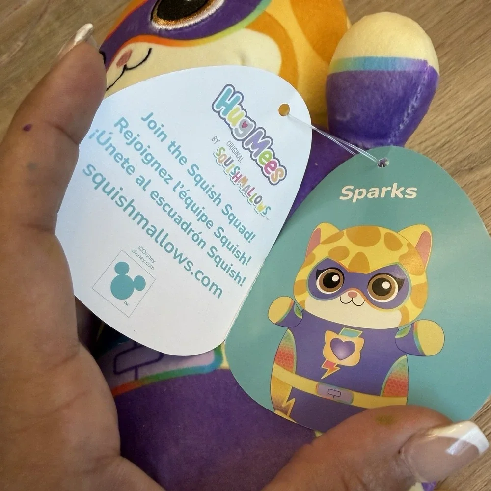 Squishmallows Hug Mees Disney Jr SuperKitties Sparks‎ Cat 10